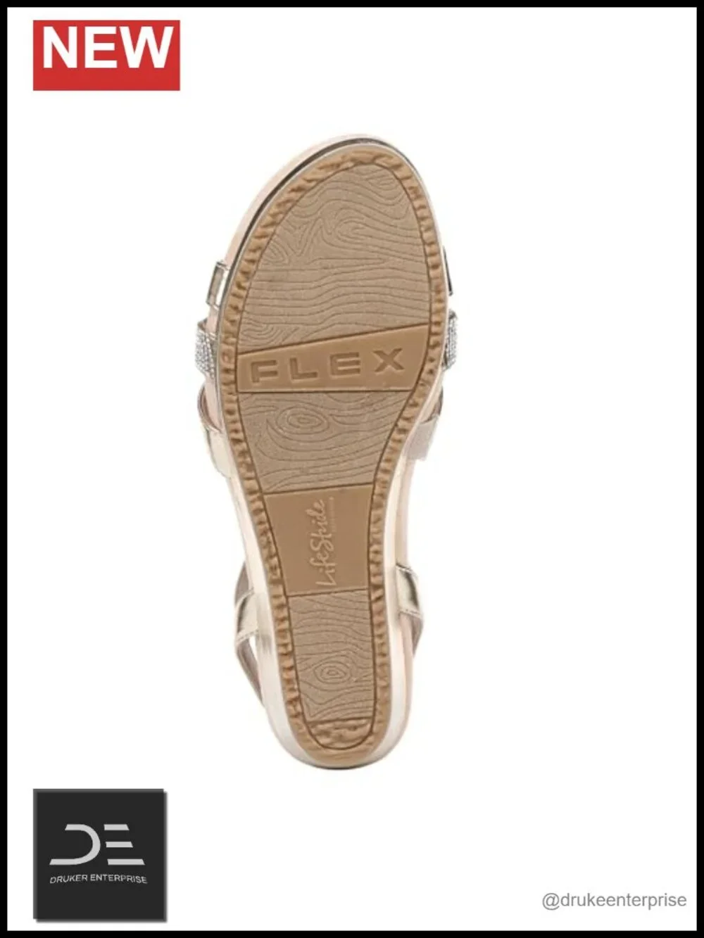 Wedge Sandals for Women Rhinestone Strappy Open Toe Comfortable Slip On